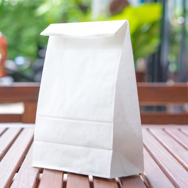 Punga transport, hartie alba, fara maner - 26 x 17 x 28.50cm - 500 buc