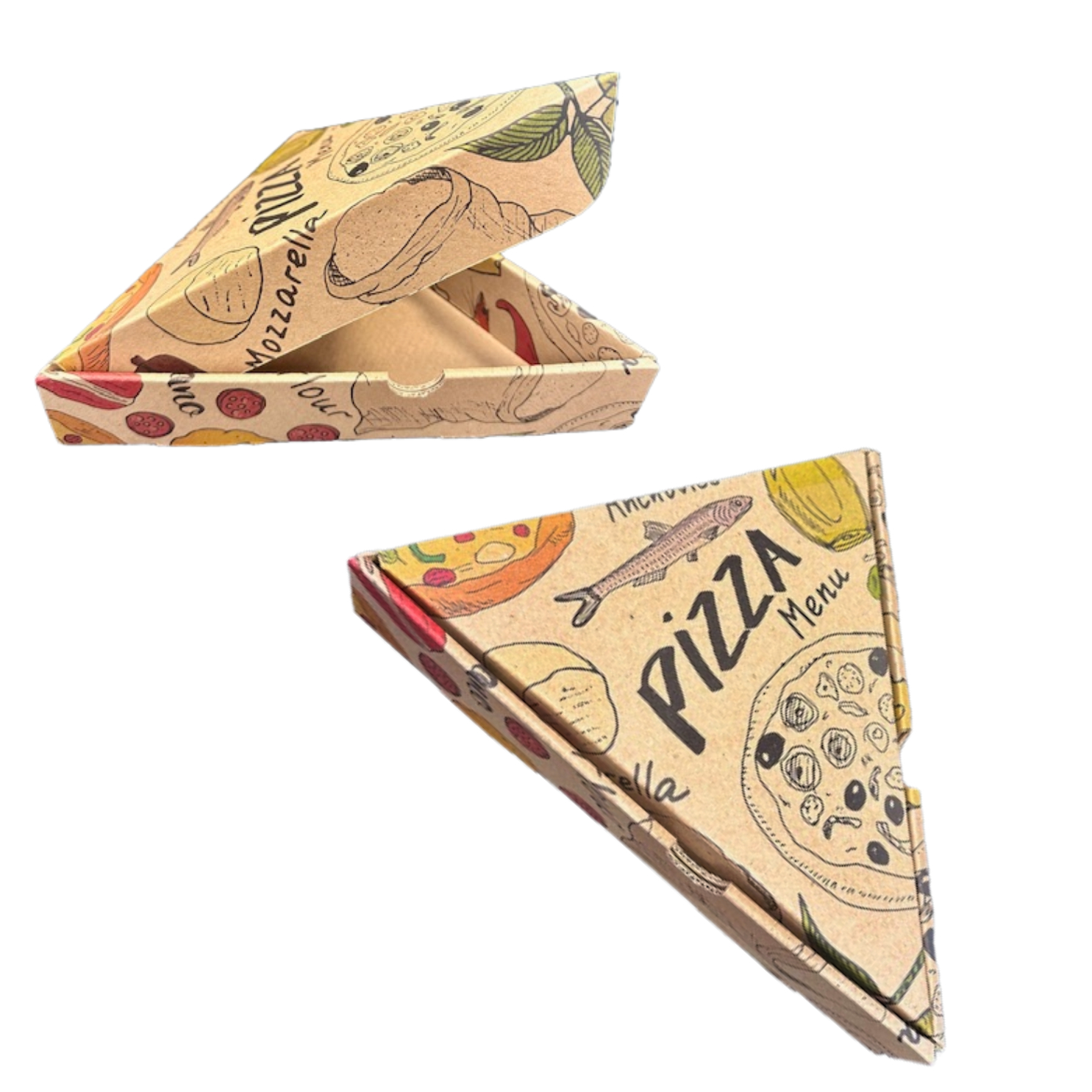 Coltare pizza imprimat, cu capac - 22X4X22 cm -100 BUC.