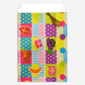 Punga mercerie multicolora - lwc alb 80gr/m2 11x19 cm - 200 buc